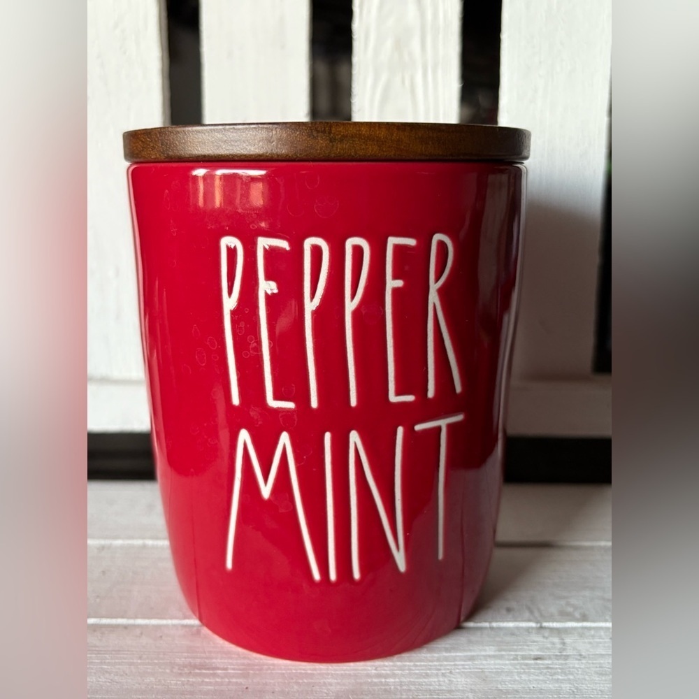 Rae Dunn Red Peppermint Cellar